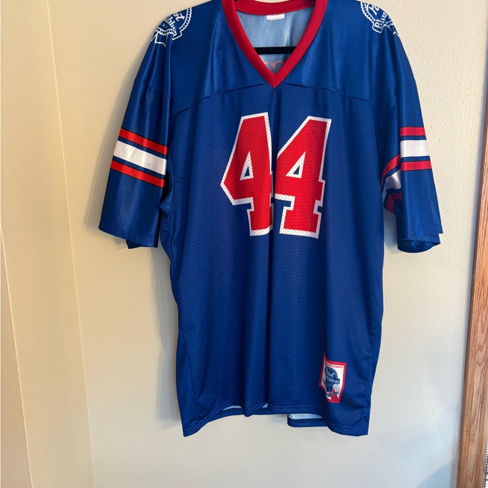 Pabst Blue Ribbon Sports Jersey XL red white and blue number 44